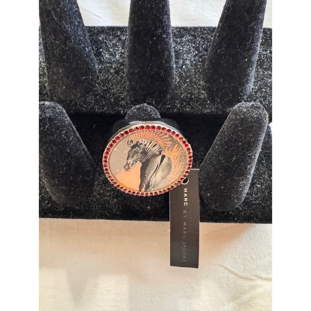 Marc by Marc Jacobs Ring Bundle Set Rose Gold Jade Green Portrait 3 Pieces NWT - Picture 6 of 8